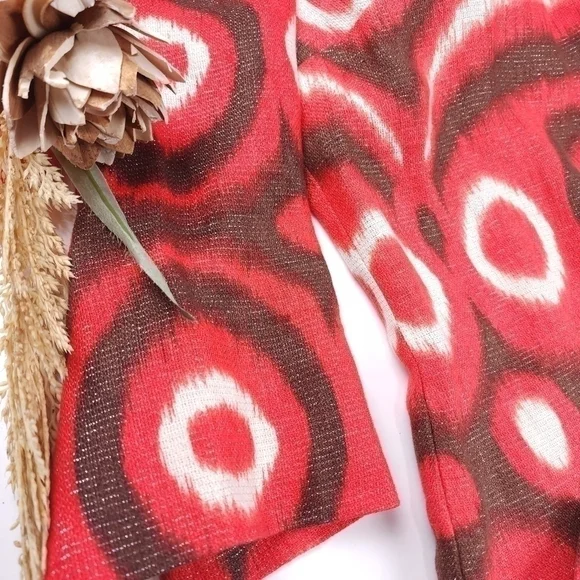 Tory Burch Linen Boho Smock Top Boat Neck Tunic Sz 4 - Picture 9 of 16